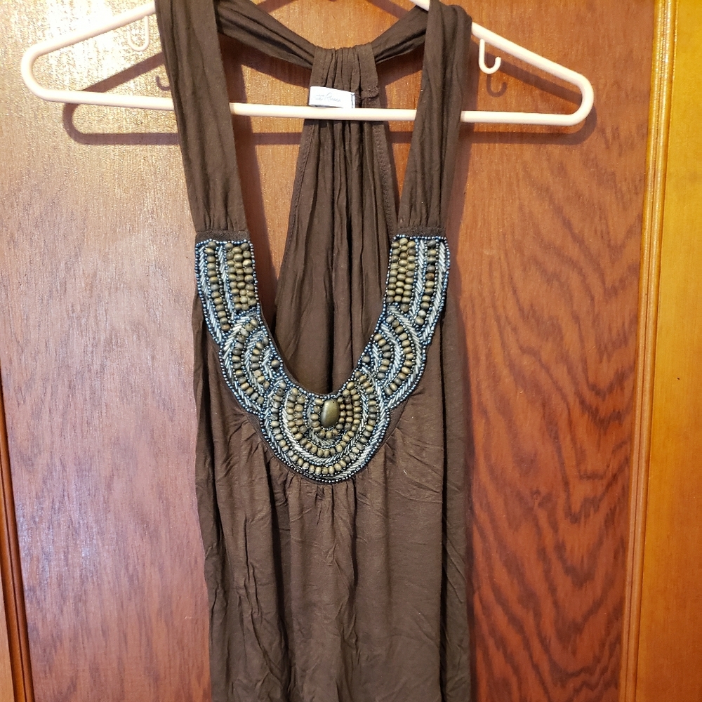 Brown tank top